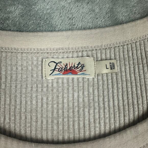 Faherty Size L Womens Cambria Rib Tank in Heather Fog WKU2201 - Picture 3 of 7